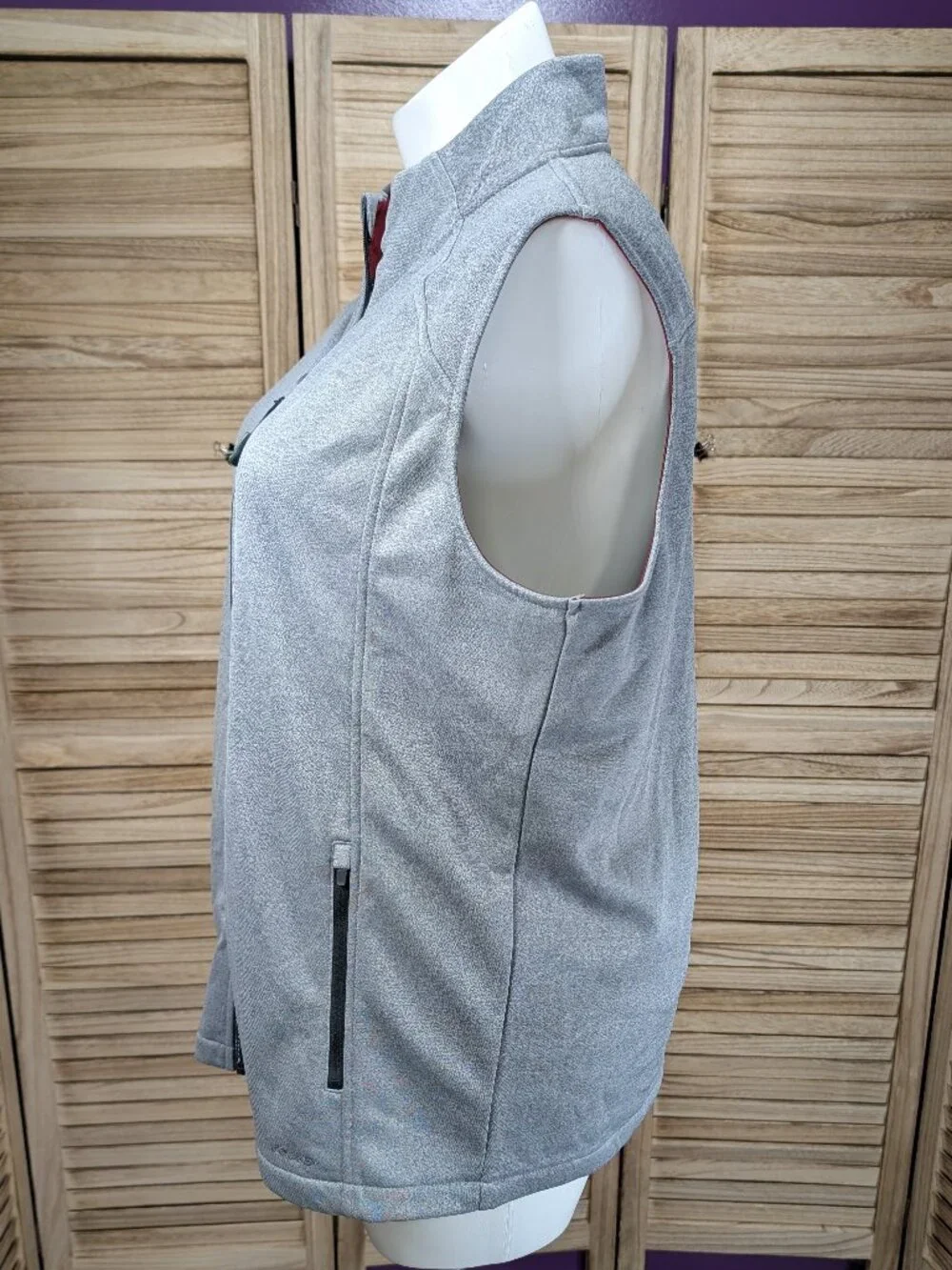 Jockey Vest Sleeveless Gray Zip-Front Active Size XL